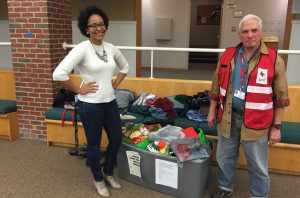 Members of the community collected clothes in Brace Commons for victims of the Morton Hall fire 
