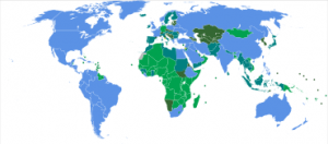 Map of the United Nations. The original member-states are shown in blue.  Img. Credit: https://en.wikipedia.org/wiki/Enlargement_of_the_United_Nations