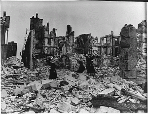 The results of a bombing in the French countryside during WWII. Img. Credit: http://www.globeatwar.com/media-gallery/detail/41/166