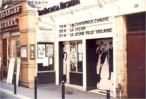 Théâtre de la Huchette, where The Bald Soprano has been running continuously since 1957. Img. Credit: Théâtre de la Huchette 