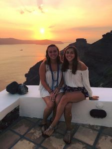 My sister and me in Santorini, Greece