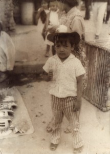 Adrián during his childhood years.