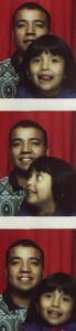 Adrián and his daughter in 1996.