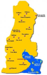 Mapa de La Union-Departamento de El Salvador