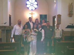 Mirtha and her family at her wedding