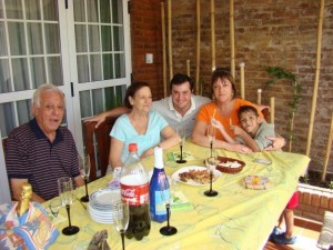 Alejandra with her parents, her cousin Diego, and his son Alejo Rosario Argentina: Summer 2010
