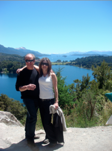 Sebastian and his wife in Bariloche, Argentina