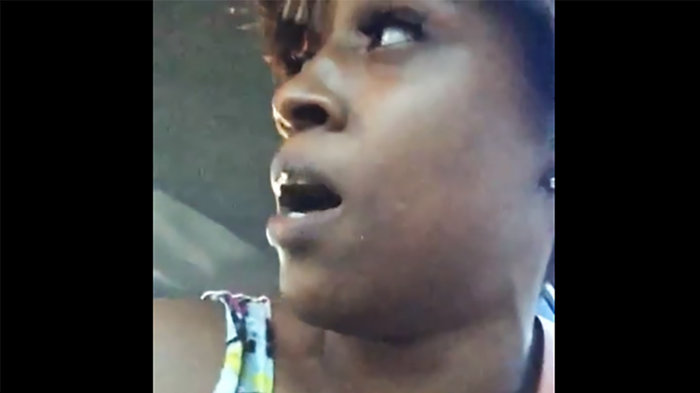 A screenshot from the video that Diamond Reynolds live-streamed in the aftermath of a police shooting.