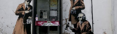 Graffiti artist Banksy's "Spy Booth."