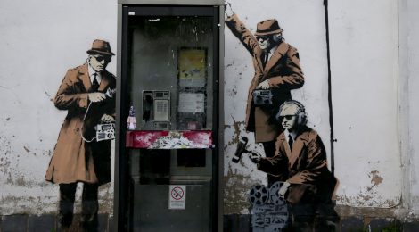 Graffiti artist Banksy's "Spy Booth."
