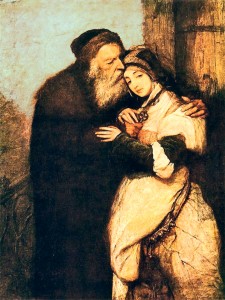 by Maurycy Gottlieb in 1876; hosted on https://en.wikipedia.org/wiki/Maurycy_Gottlieb#/media/File:Shylock_e_jessica.jpeg