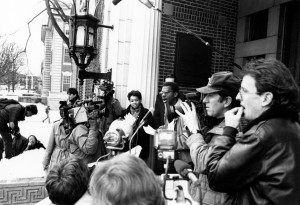 Student Protests: Protest re: Bill Cole & Dartmouth Review; Photo by Nancy Wasserman