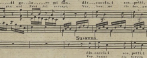A screenshot of a part of the score from "Le nozze di Figaro"