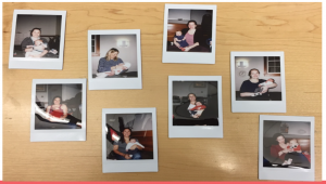 Polaroid images from Phase 1 of the project with the Fourt Trimester group at the Women's Health Resource Center