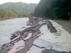 Route 107 after Irene