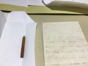 pencil enclosed in letter