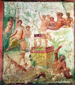 Drunken Hercules, Roman, 1st century (fresco). Roman, (1st century AD) / House of Siricus