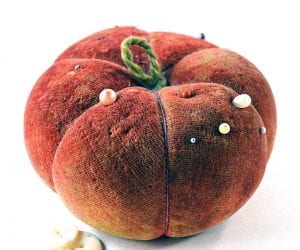 Traditional Victorian  pin cushion (tomatoes were thought to ward off evil spirits)