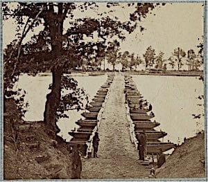 Union engineers built the pontoon bridges at Franklin Crossing where Gen. Franklin spent two days crossing with the left wing of the Union army for the Battle of Fredericksburg.